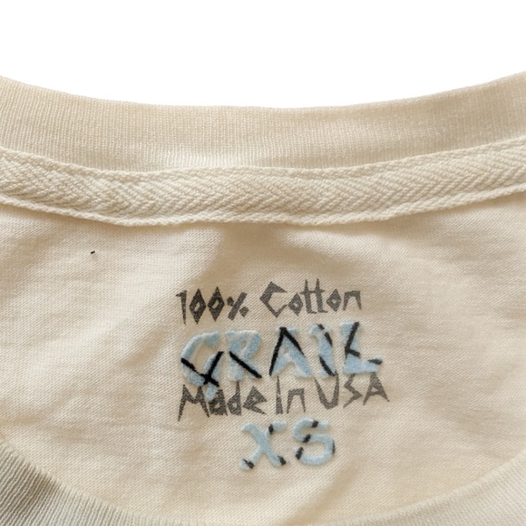 Y2K Vintage GRAIL Skull Rose Short Sleeve Crew Neck T-shirt Sz. XS NWOT - Picture 2 of 4